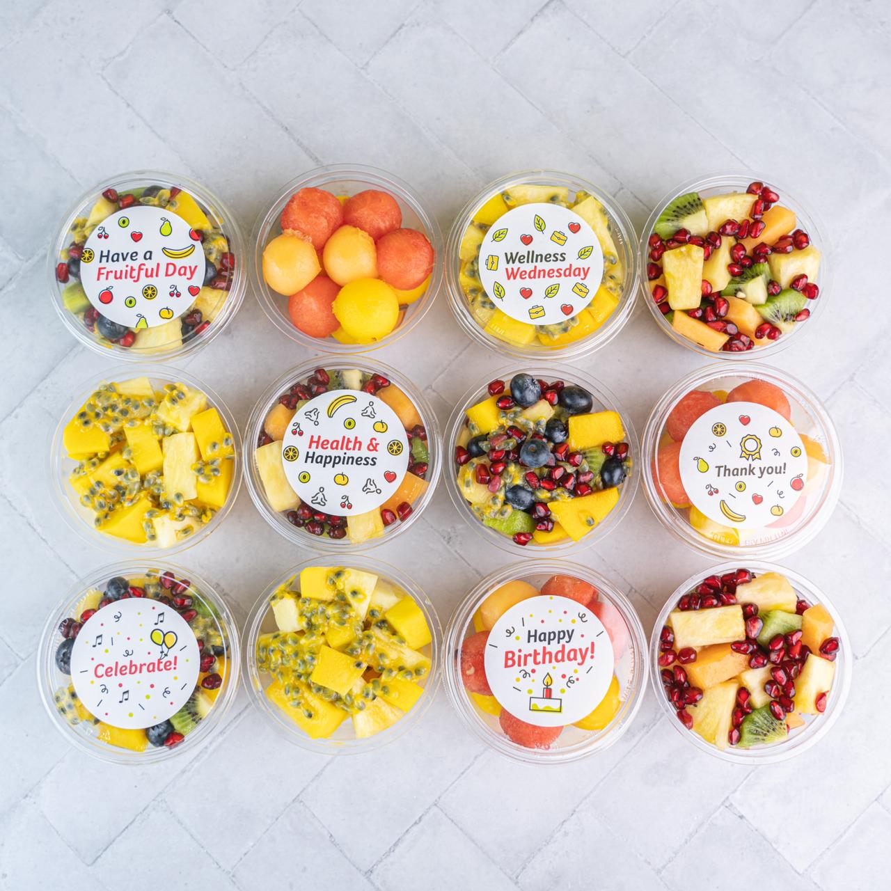 Premium Fruit Cup Selection - Box of 12