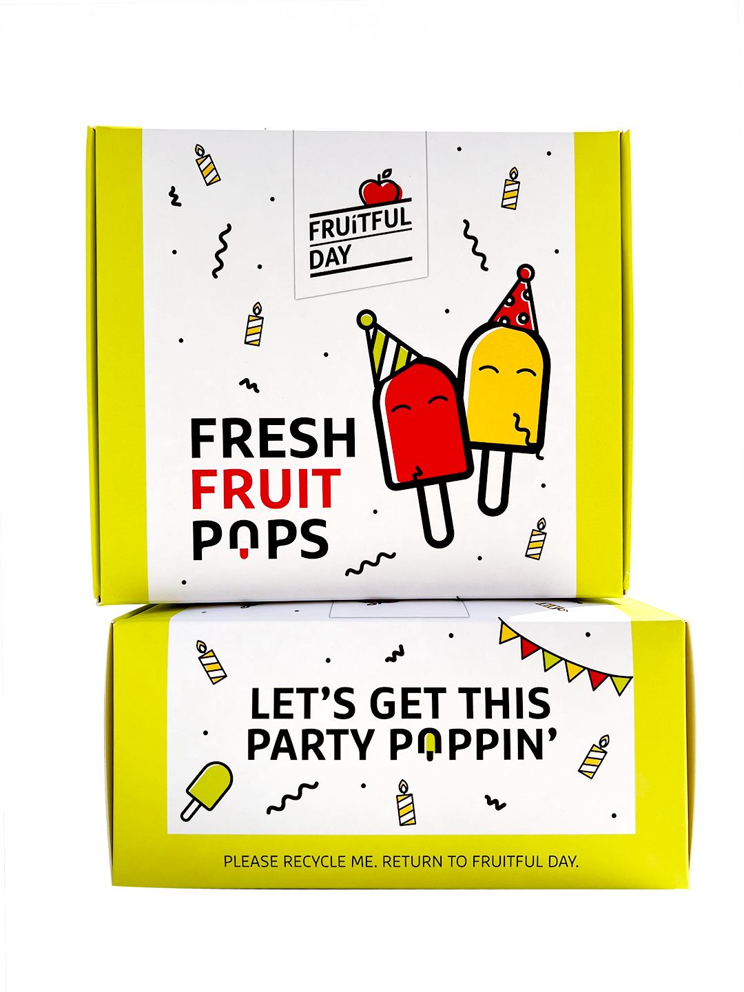 Happy Birthday Fresh Fruit Pops (Box of 6)