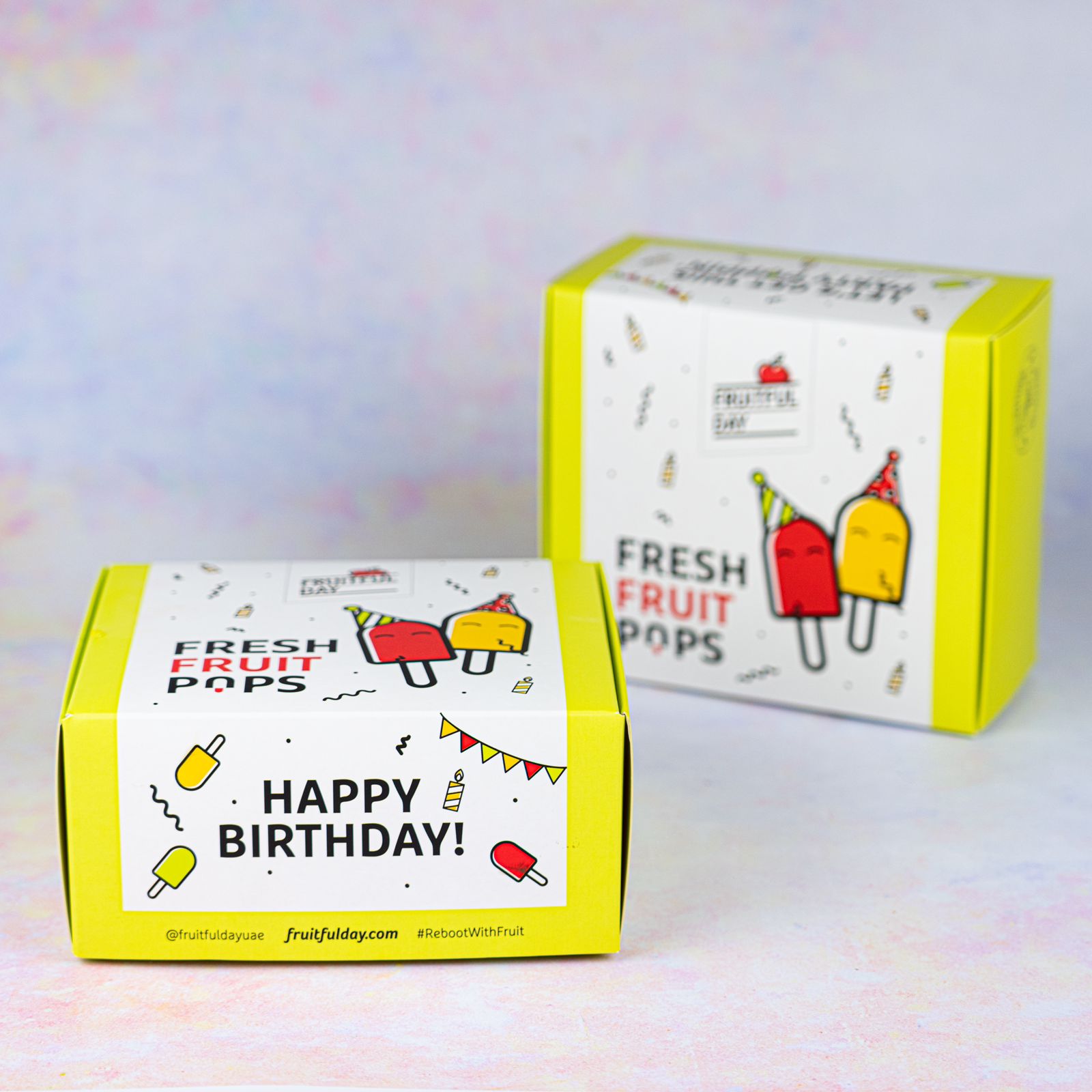 Happy Birthday Fresh Fruit Pops - Box of 6