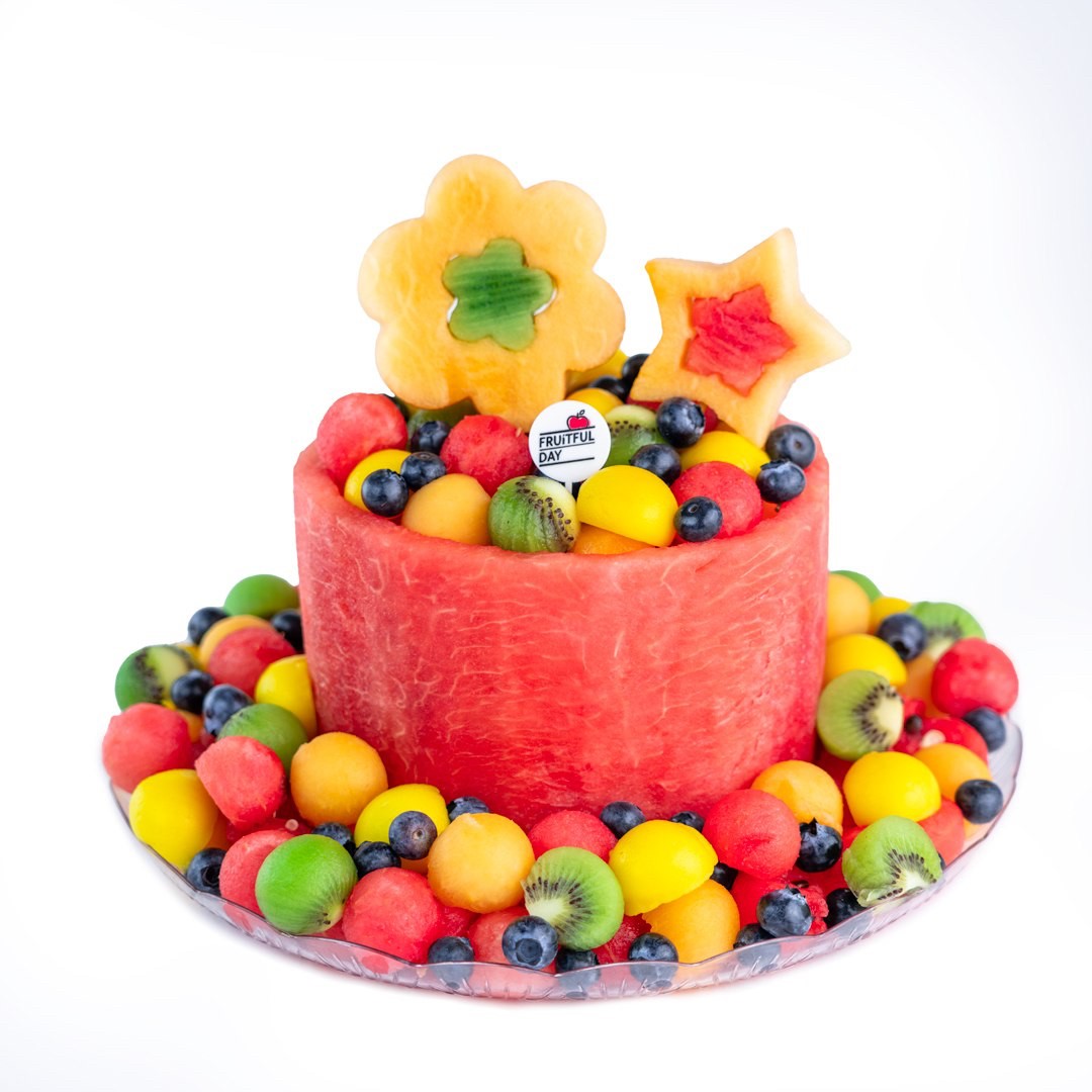 Rainbow Cake 1 Tier - 30 cm Transparent