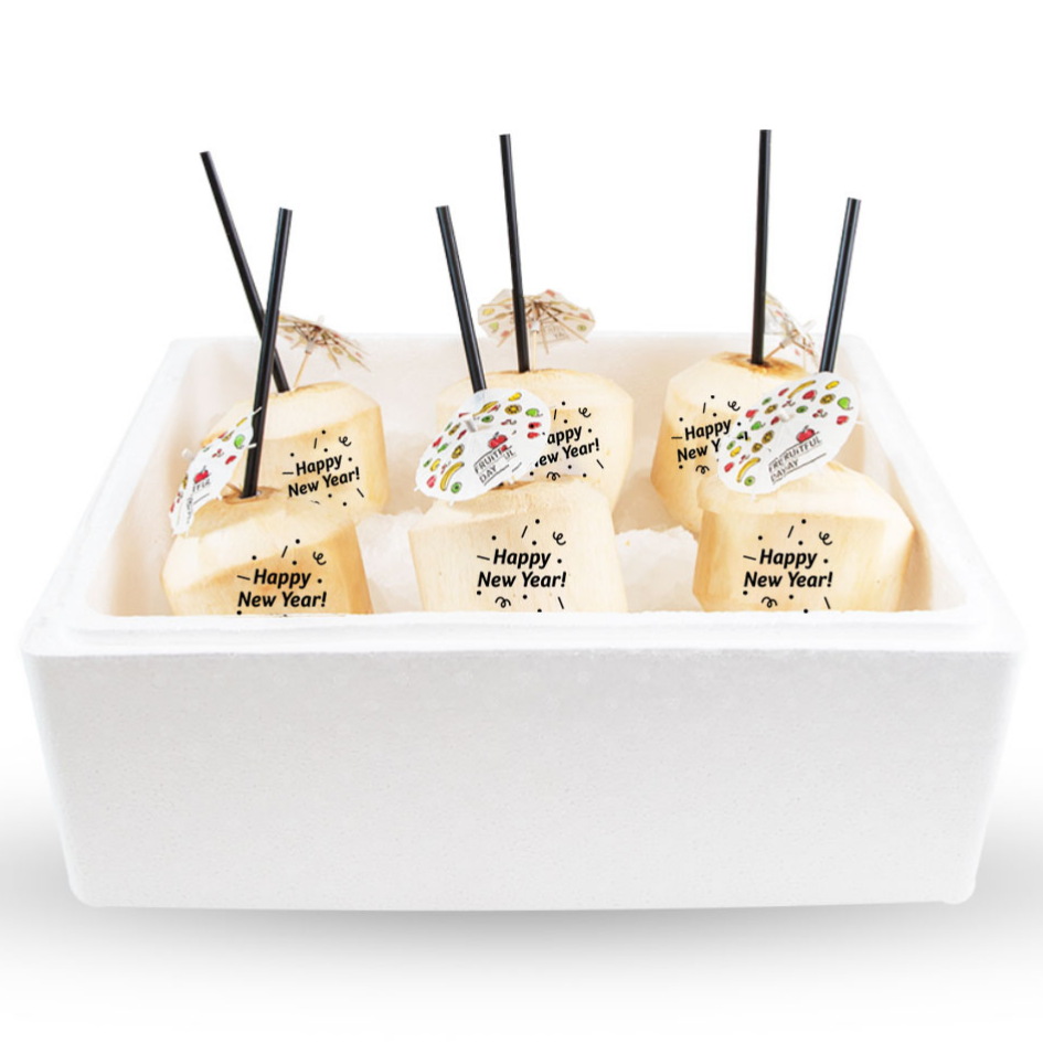 Happy New Year Coconuts For You (box Of 6)
